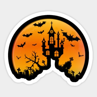 Spooky Moon Halloween Witch Monster Ghost Pumpkin Sticker